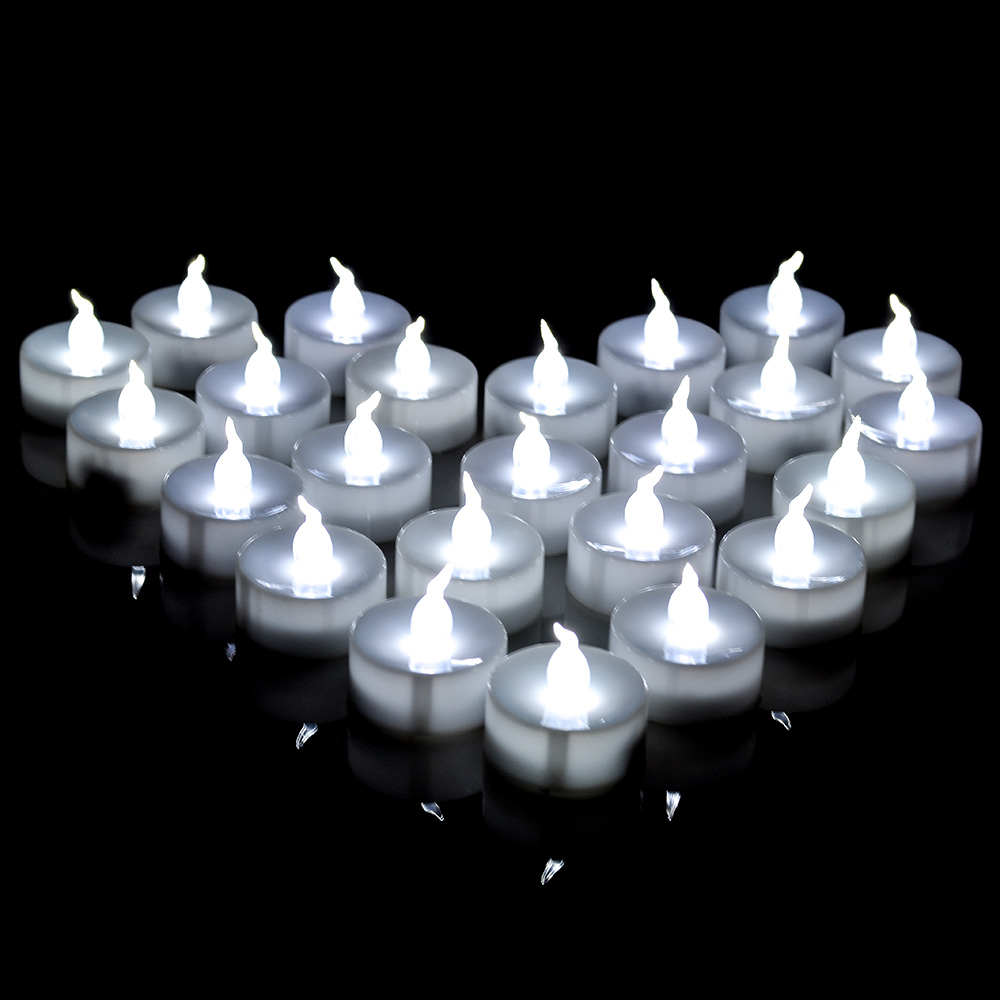 24 PCS LED Tealight Battery Operated Flameless Flickering Tea Lights